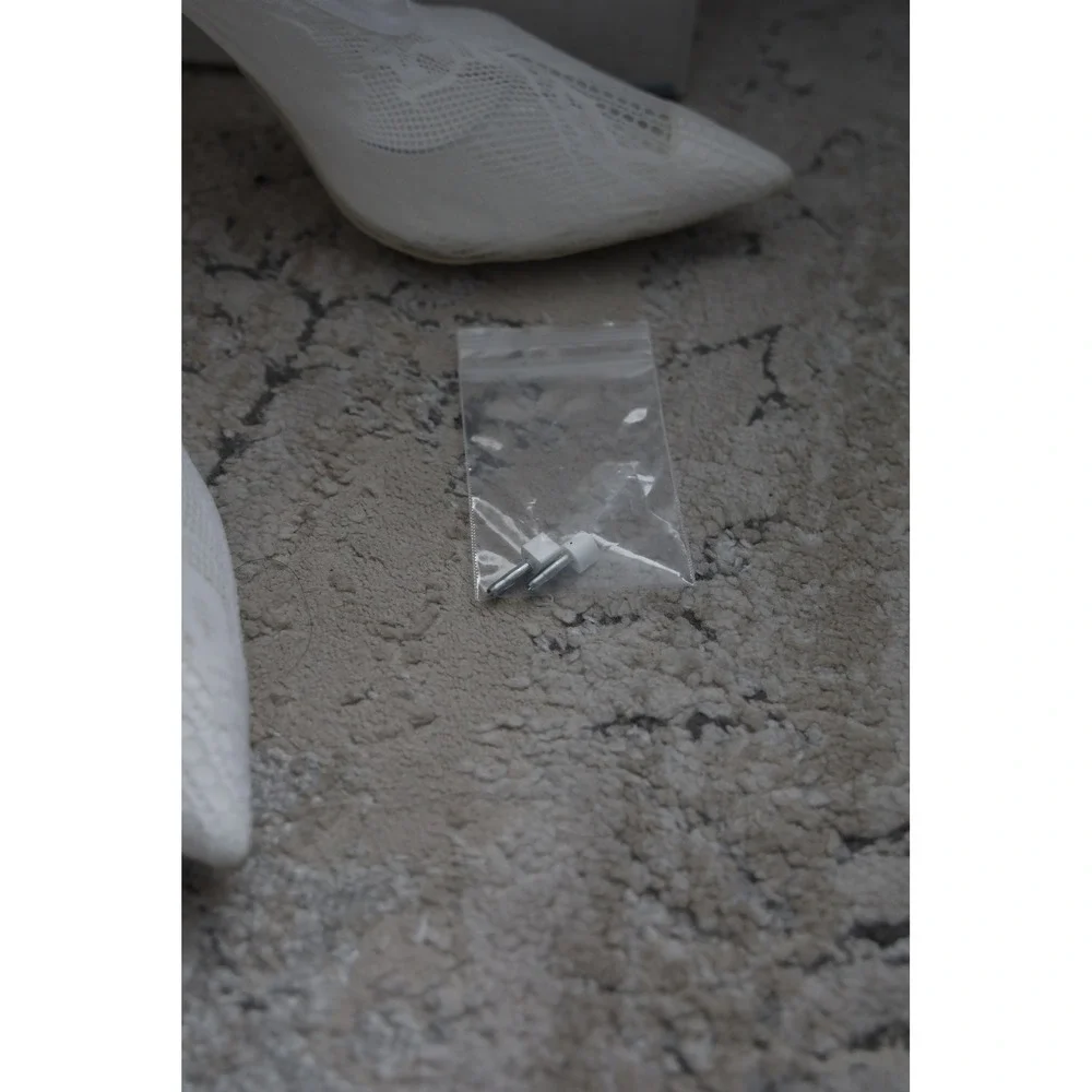 Stella McCartney White Lace Pointed Toe Stiletto‎ Heels Pumps Shoes